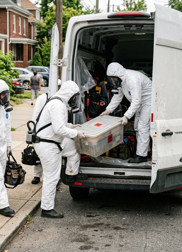 Thessin Aftercare technicians preparing for a job in New York City, NY